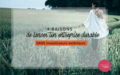 4 raisons de lancer ton entreprise durable SANS investisseurs