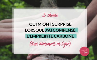 3 choses qui m’ont surprise lorsque j’ai compensé l’empreinte carbone (d’un évènement en ligne)